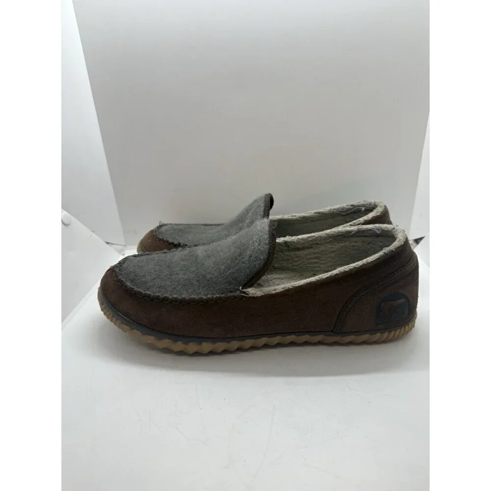Sorel Dude Brown Suede Leather Moc MN2025-256 Casual Loafers Slippers Men’s 10.5